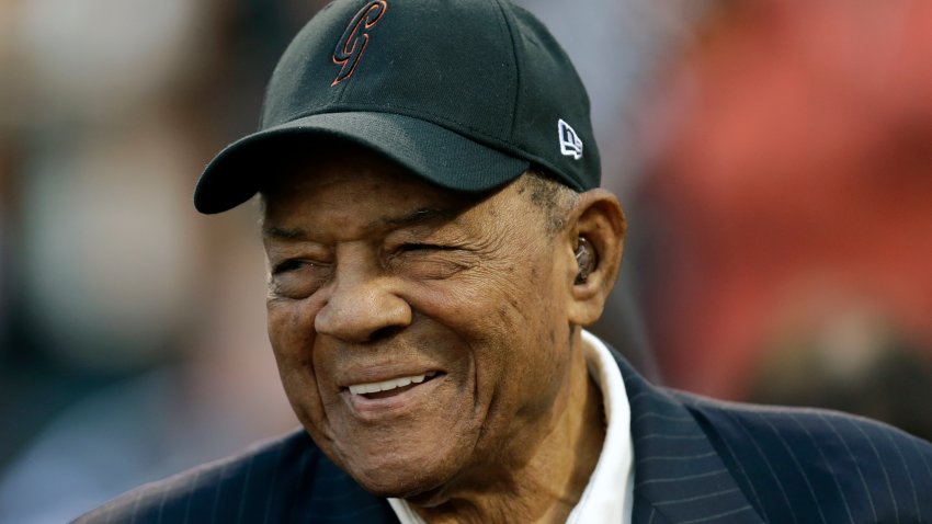 FILE - Baseball legend Willie Mays smiles prior to a game between the New York Mets and the San Francisco Giants in San Francisco, in this Friday, Aug. 19, 2016, file photo. On Thursday, May 6, 2021, Mays turns 90.