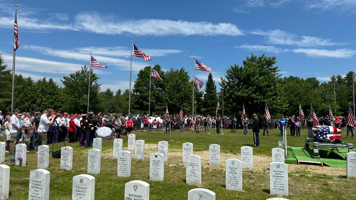 Hundreds of strangers gather to say goodbye to US veteran who died