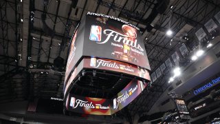 BOSTON, MA – JUNE 11: The signage during 2024 NBA Finals Practice and Media Availability on June 11, 2024 at the American Airlines Center in Dallas, Texas. NOTE TO USER: User expressly acknowledges and agrees that, by downloading and or using this photograph, User is consenting to the terms and conditions of the Getty Images License Agreement. Mandatory Copyright Notice: Copyright 2024 NBAE (Photo by Brian Choi/NBAE via Getty Images)