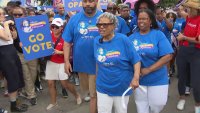 Opal Lee walks in ‘Opal’s Walk for Freedom’ in Fair Park on Juneteenth