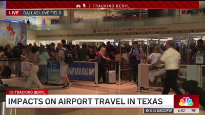 Airport traffic impaced by Hurricane Beryl and Fourth of July travel