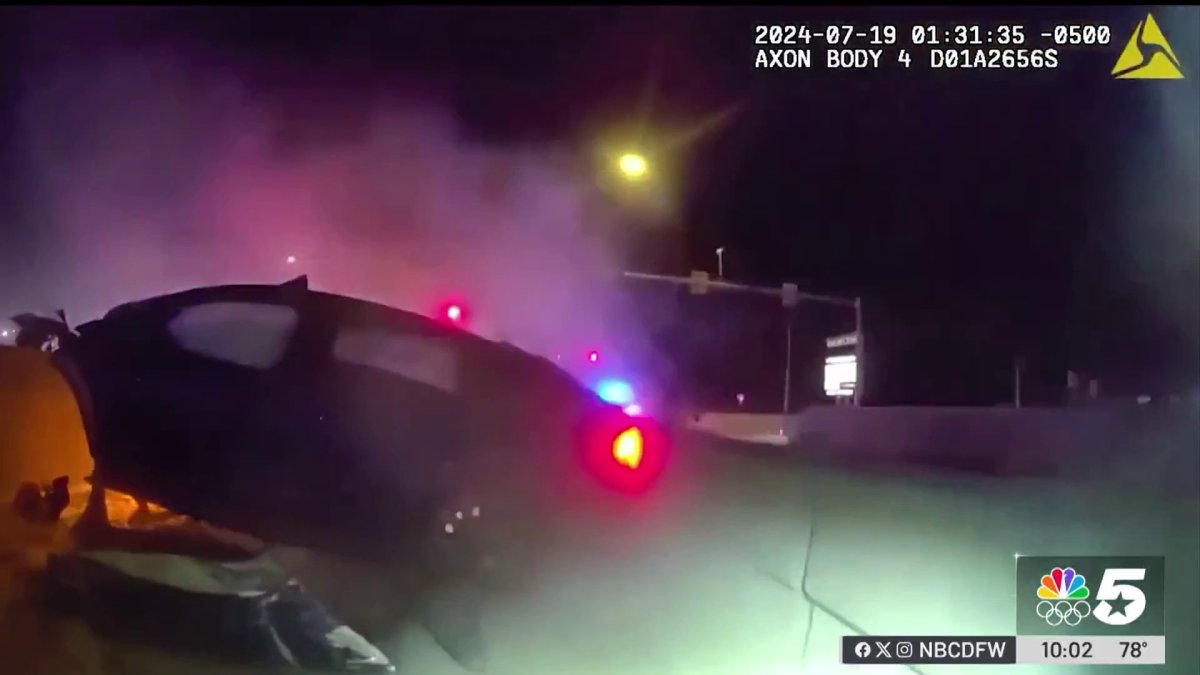 Officer hailed hero after saving man from burning car – NBC 5 Dallas ...