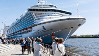 Teen missing - Caribbean Princess in Rostock-Warnemünde, a port town on the Baltic Sea