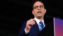 A close up of Governor Josh Shapiro giving a speech.