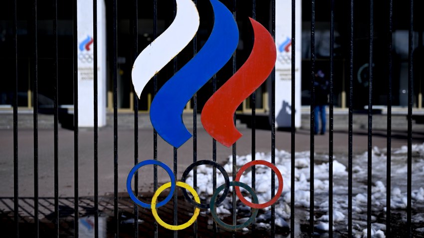 MOSCOW, RUSSIA – MARCH 14: A view of the headquarters of the Russian Olympic Committee (ROC) during the an annual Olympic meeting in Moscow, Russia on March 14, 2024. (Photo by Sefa Karacan/Anadolu via Getty Images)