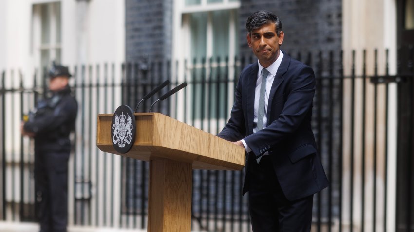 British Prime Minister Rishi Sunak resigns after losing national election