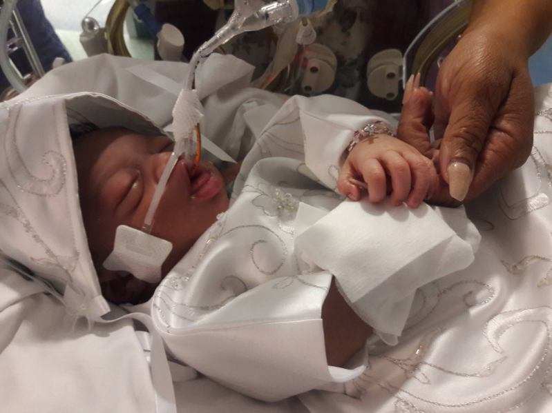 Baby Zenorah was taken off life support 10 days after she was born at the Tarrant County Jail. (Photo courtesy Ms. Kim Hammond)