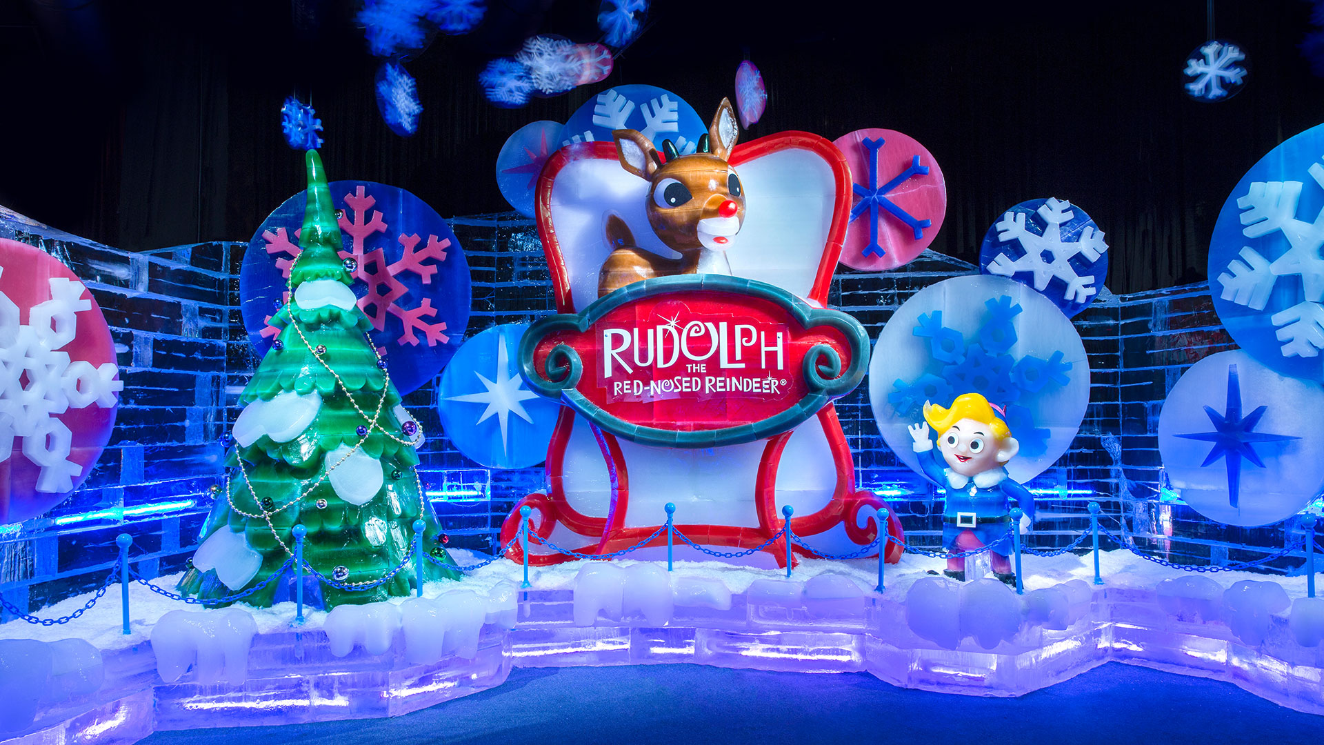 The Gaylord Texan Resort's  ICE! features Rudolph the Red-Nosed Reindeer in 2024