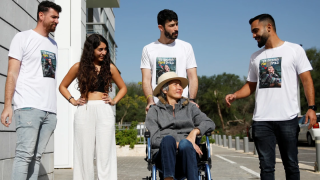 Liora Argamani, bottom center, the mother of hostage Noa Argamani, in Tel Aviv in November.