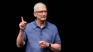 Apple CEO Tim Cook attends the annual developer conference event at the company’s headquarters in Cupertino, California, U.S., June 10, 2024.