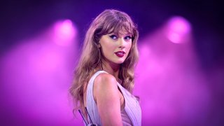 Taylor Swift performs onstage during “Taylor Swift | The Eras Tour” at Wembley Stadium on August 15, 2024 in London, England.