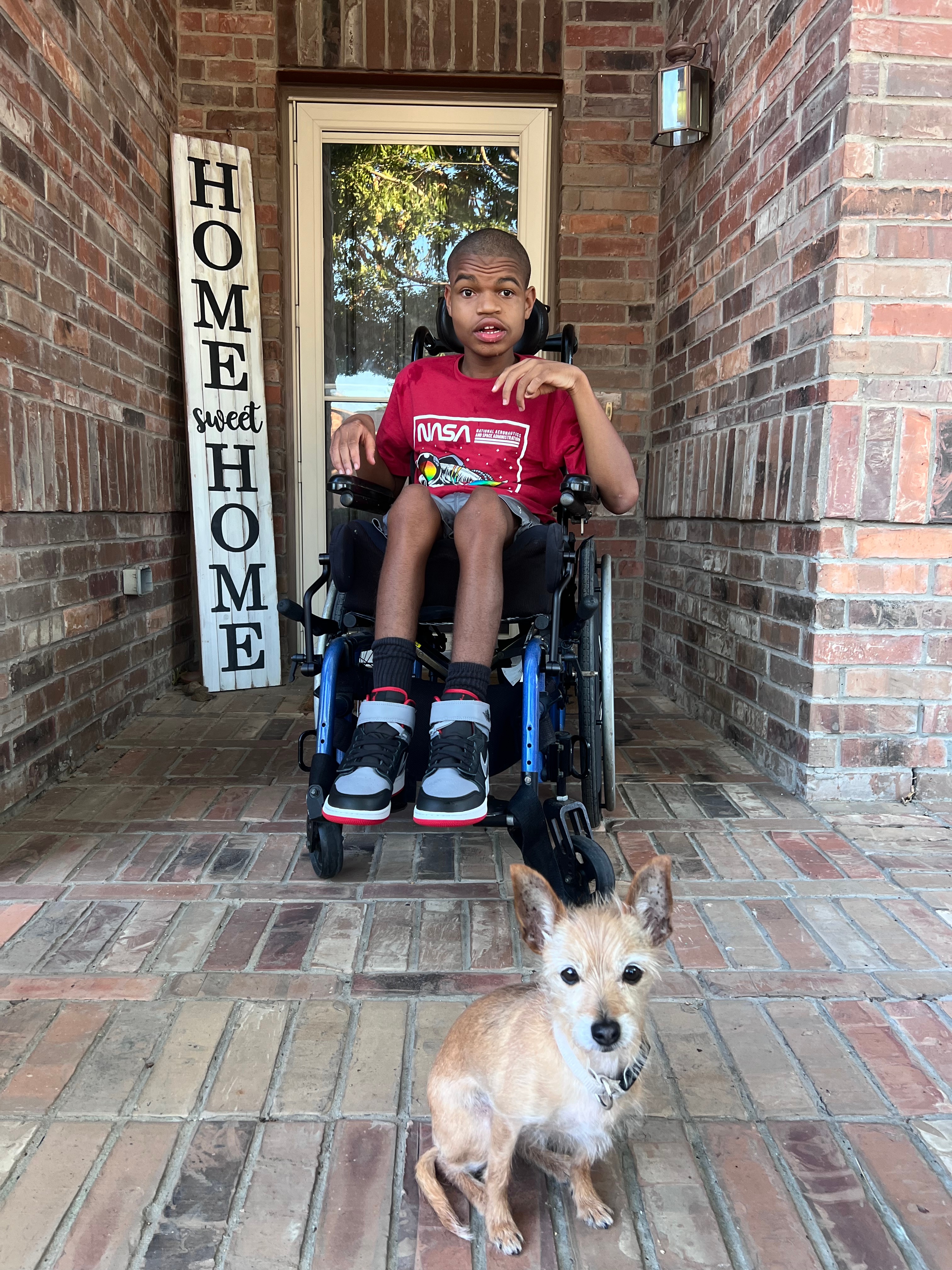 We wanted to send Thomas’s first day of school pic.<br />
This is his senior year at V. R. Eaton High school in Northwest ISD.