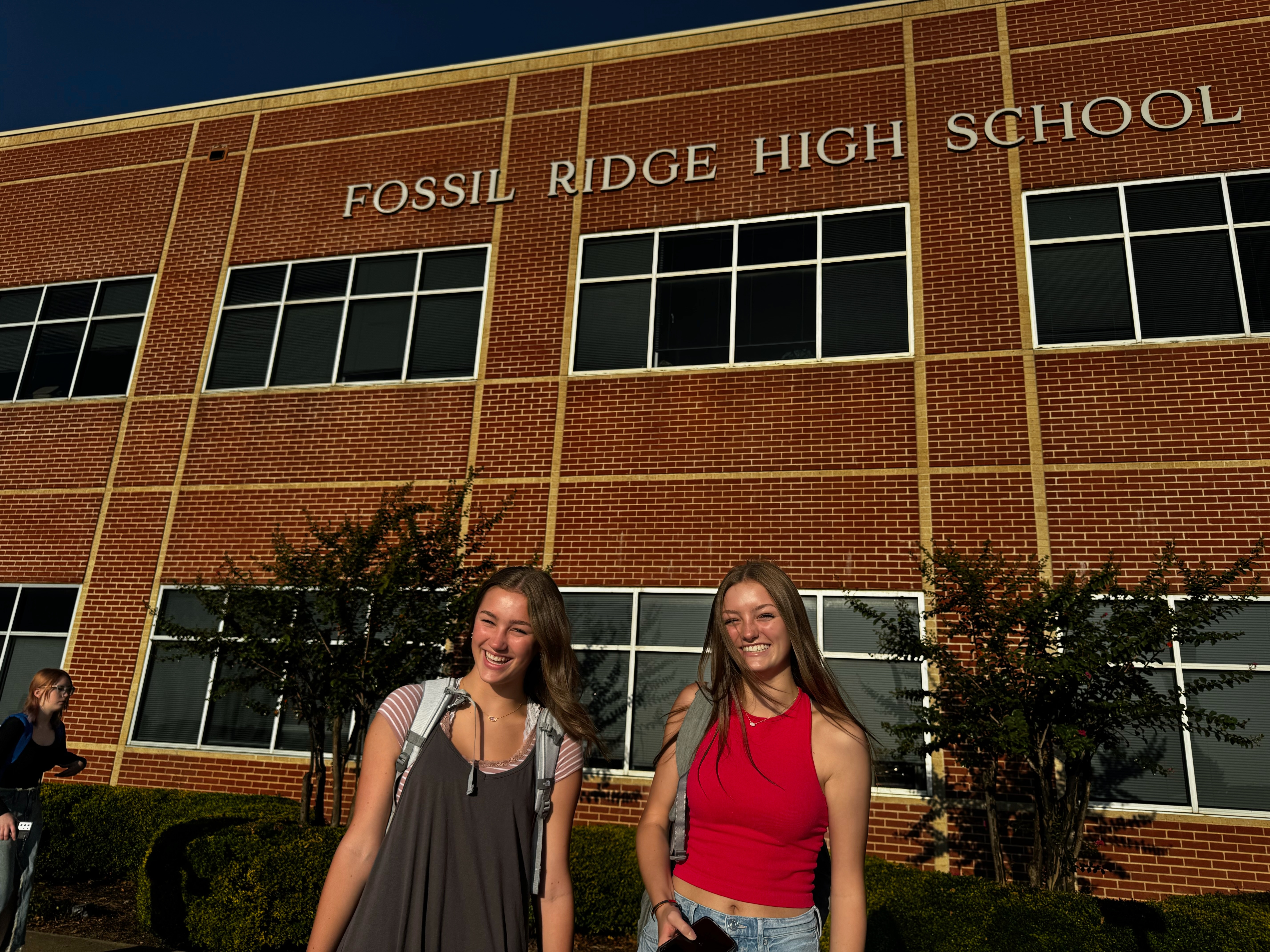 Twins Presley and Ashton’s 1st day of high school! Just slightly embarrassed of mom snapping a picture!