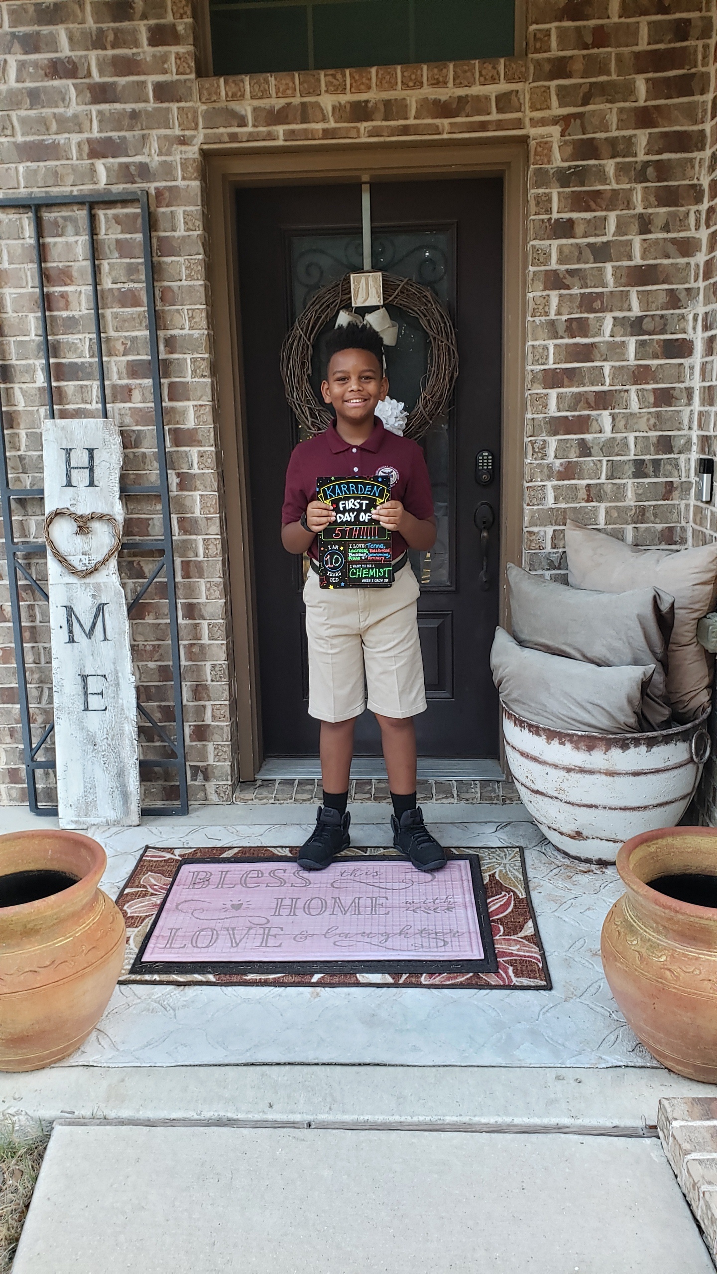 Karrden Jacobs- International Leadership of Texas Keller – 1st Day of 5th Grade!!!