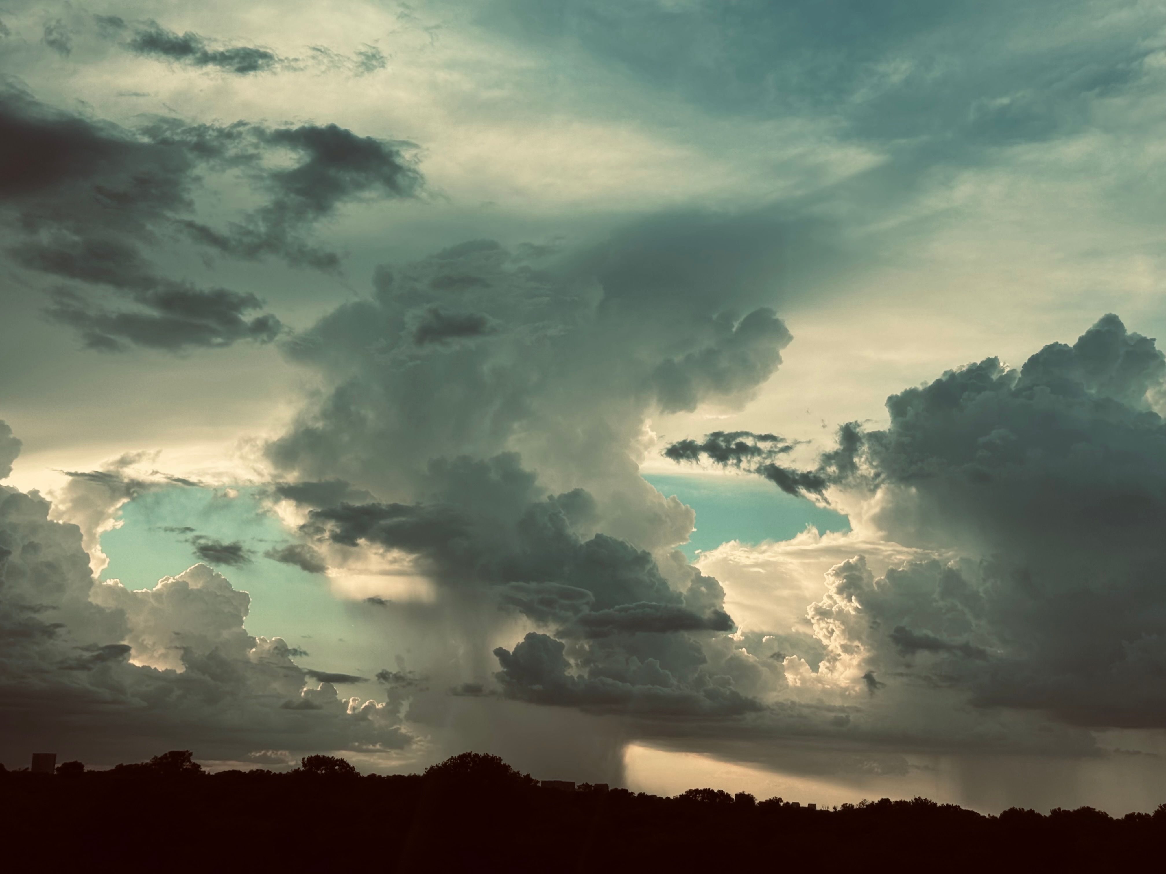 From White Rock Lake looking east towards central.