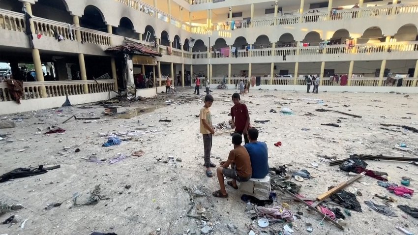 At least 80 killed in early morning airstrike on Gaza school and mosque