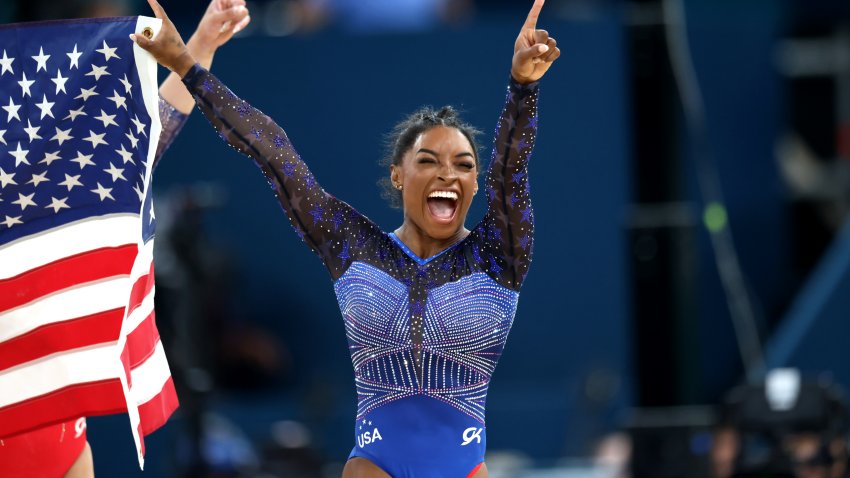 Simone Biles takes Olympic gold at individual all-around