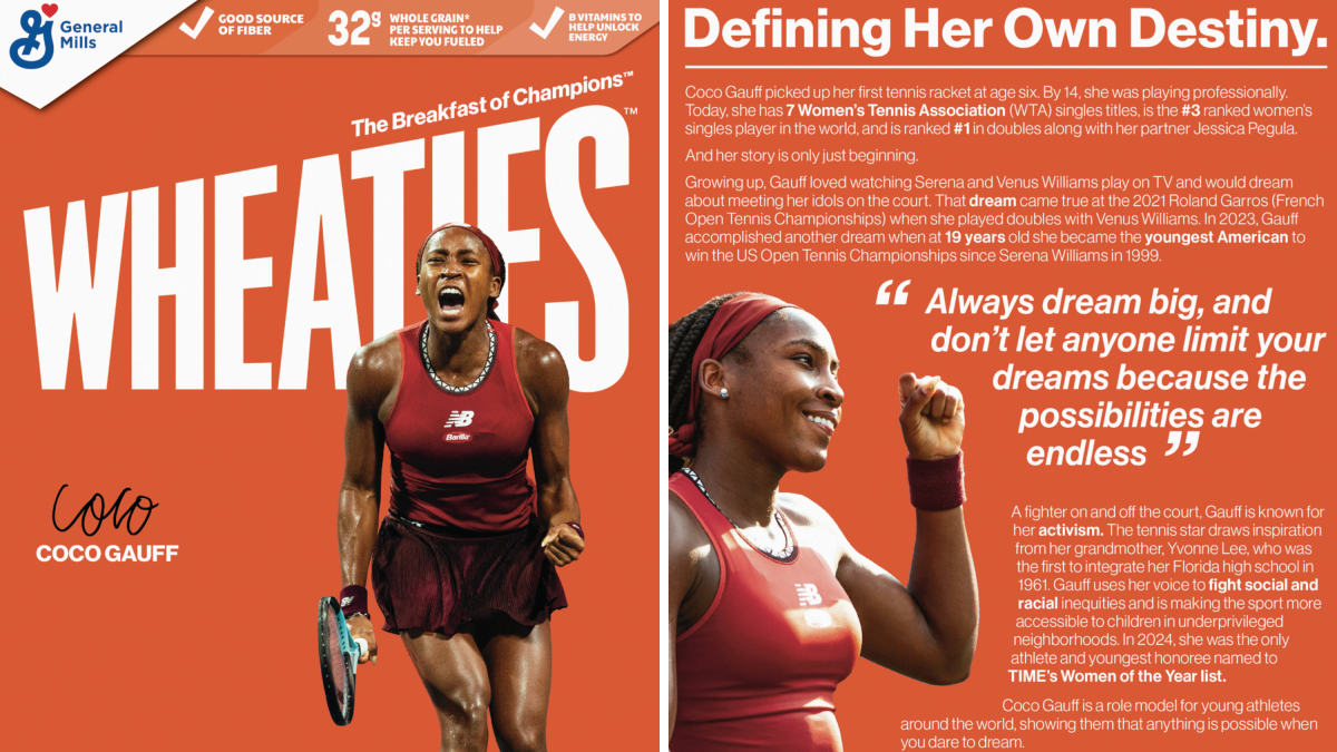 Coco Gauff is honored on a Wheaties box one year after her US Open title – NBC 5 Dallas-Fort Worth