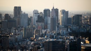 Commercial and residential buildings in the Minato district of Tokyo, Japan, on Saturday, Oct. 1, 2022.