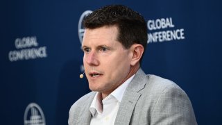 Jason Buechel, CEO of Whole Foods, speaks during the Milken Institute Global Conference in Beverly Hills, California, on May 1, 2023.