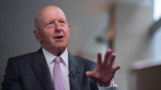 David Solomon, CEO of Goldman Sachs, during an interview for an episode of “The David Rubenstein Show: Peer-to-Peer Conversations” in New York on Aug. 6, 2024.