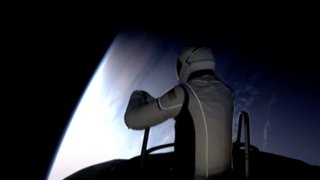 Polaris Dawn commander Jared Isaacman emerges from SpaceX’s Dragon capsule during a spacewalk on Sept. 12, 2024.