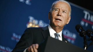 US President Biden speaks at the Economic Club of Washington, DC, on September 19, 2024.