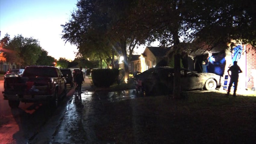 Dallas Fire-Rescue fights a house fire in Southeast Dallas on Wednesday, Sept. 25, 2024.