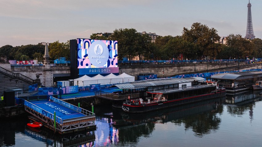 This photograph taken on Sept. 1, 2024, shows the Seine river