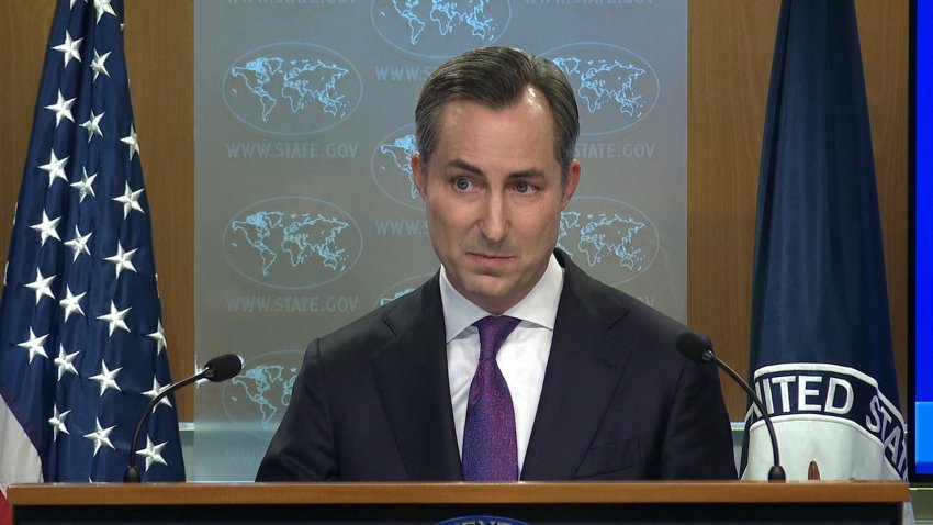 State Department Spokesperson Matthew Miller at podium