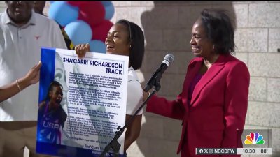 North Texas native and Olympian Sha'Carri Richardson receives Dallas ISD honor