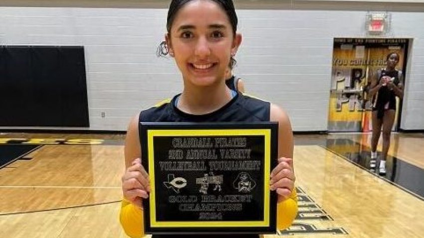 Veralynn Salameh, a sophomore varsity volleyball player at Crandall High School, is still recovering after being hit by a pickup truck on Friday, Aug. 30. (Photo courtesy Salameh family)