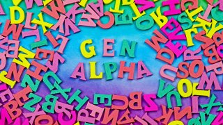 Colorful Craft Letters Spelling the Word “Gen Alpha”