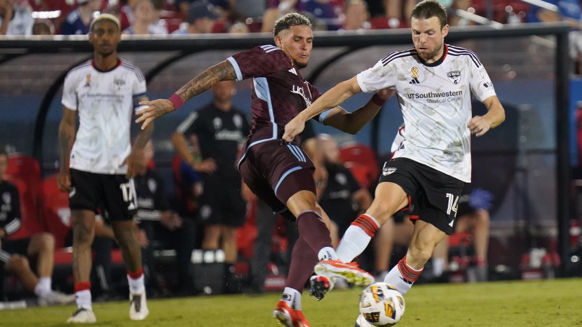 FRISCO, TEXAS, UNITED STATES – 2024/08/31: FC Dallas midfielder Asier Illarramendi  #14  and Colorado Rapids forward Rafael Navarro #9 battle for the ball during the MLS match between FC Dallas and Colorado Rapids  at Toyota Stadium. Final score FC Dallas 2- 3 Colorado Rapids. (Photo by Javier Vicencio/Eyepix Group/LightRocket via Getty Images)