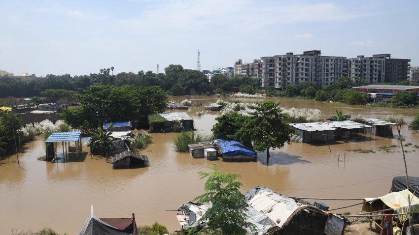 A view of flooded Ganga river