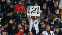 CHICAGO, ILLINOIS – SEPTEMBER 24: Chicago White Sox fans hold up a 121 sign during the sixth inning in the game between the Los Angeles Angels and the Chicago White Sox at Guaranteed Rate Field on September 24, 2024 in Chicago, Illinois. (Photo by Justin Casterline/Getty Images)