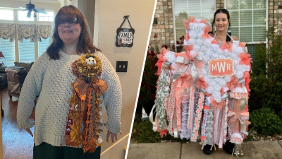 Homecoming Mums: Olivia and Madison