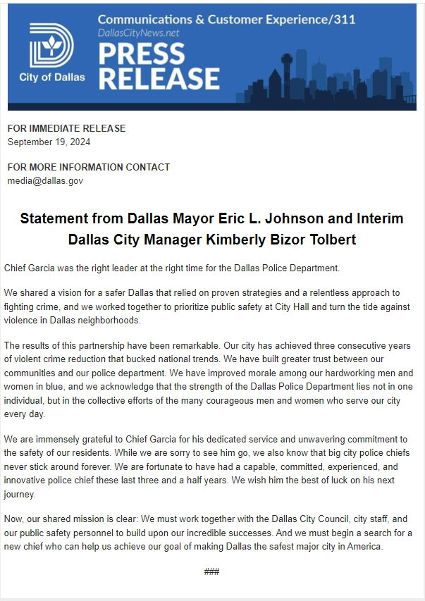 dallas statement on eddie garcia