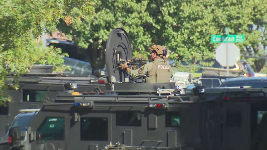 Fort Worth police outside a home on Brea Canyon Road, Tuesday, Sept. 24, 2024.