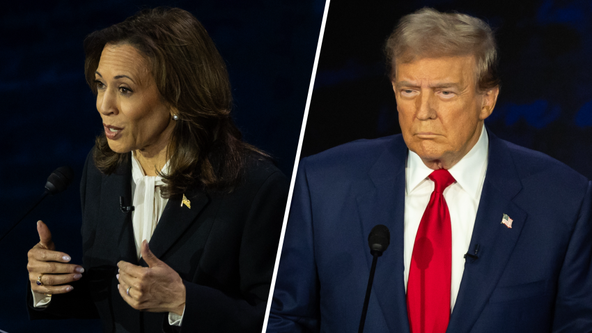 Vice President Kamala Harris (left) and Former President Donald Trump (right).