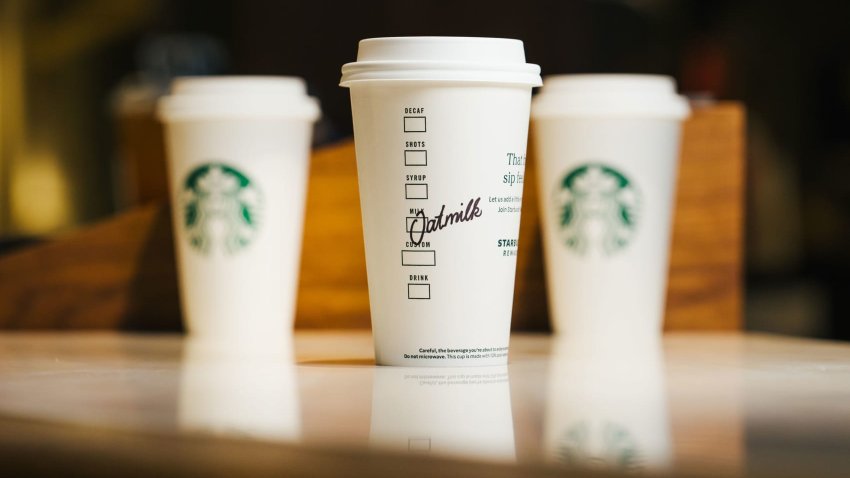 Starbucks offers oat milk as a dairy-free option.