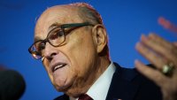 Rudy Giuliani, the former personal lawyer for former U.S. President Donald Trump, speaks to the press as he leaves the E. Barrett Prettyman U.S. District Courthouse on December 11, 2023 in Washington, DC.