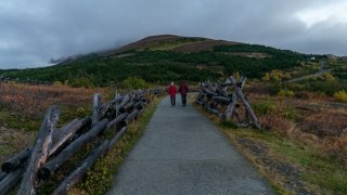 A general view from the Flattop Mountain in Alaska, United States on September 27, 2024. 