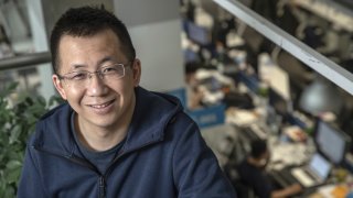Zhang Yiming, chief executive officer and founder of Bytedance Ltd., poses for a photograph in Beijing, China, on Thursday, April 11, 2019.