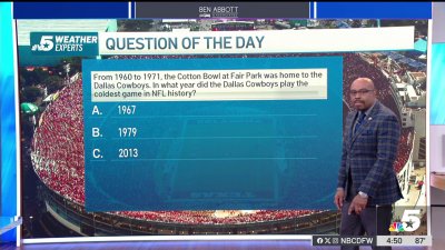 Weather Quiz: Coldest Cowboys game in history?