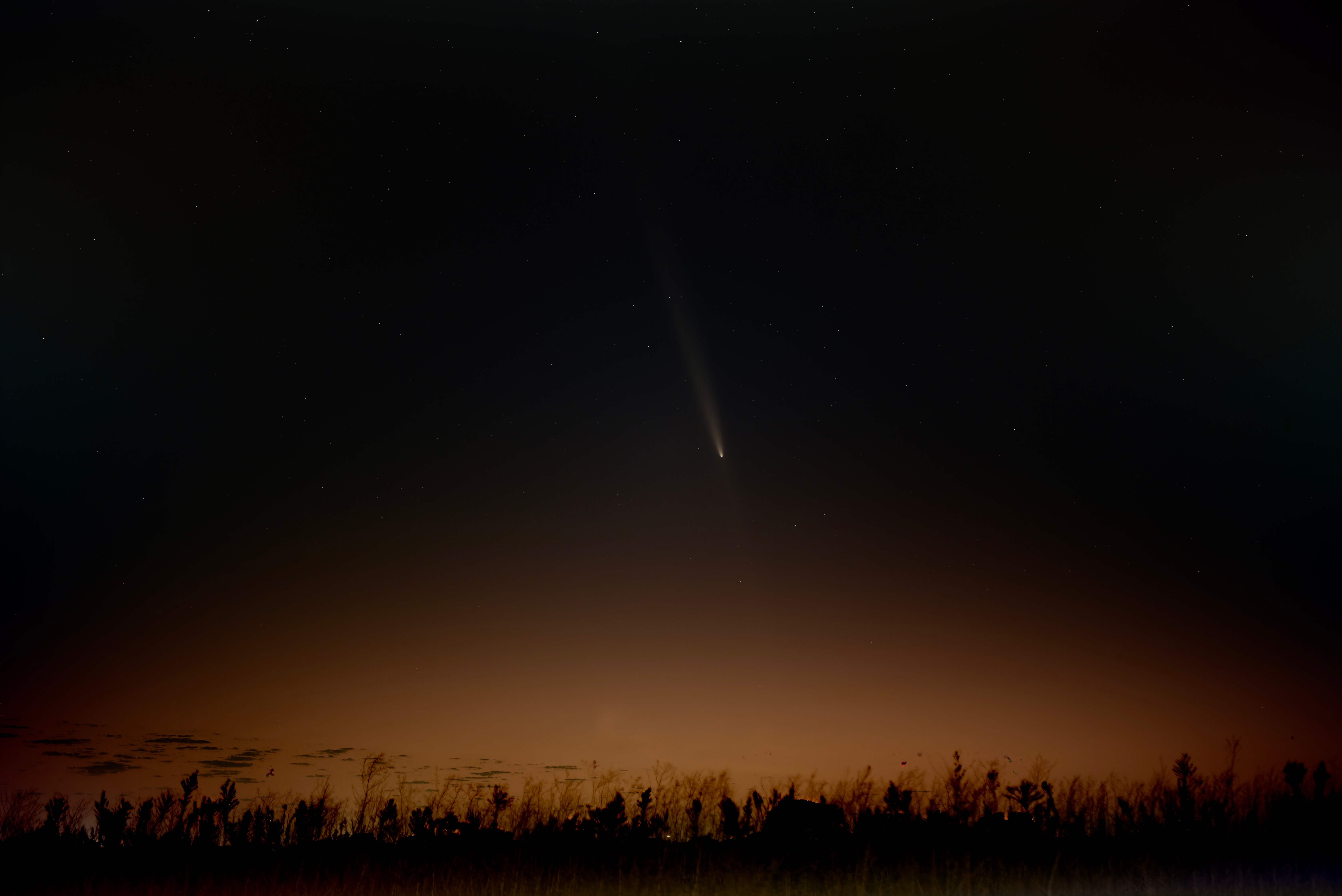 Komeet genomen vanaf het nieuwe Fairview Texas op 14 oktober met een Nikon d810 camera 50 mm lens.