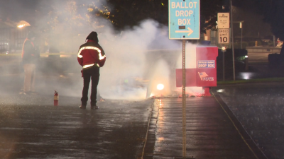 Ballot mailboxes set on fire in Portland, Ore., and Vancouver, Wash.