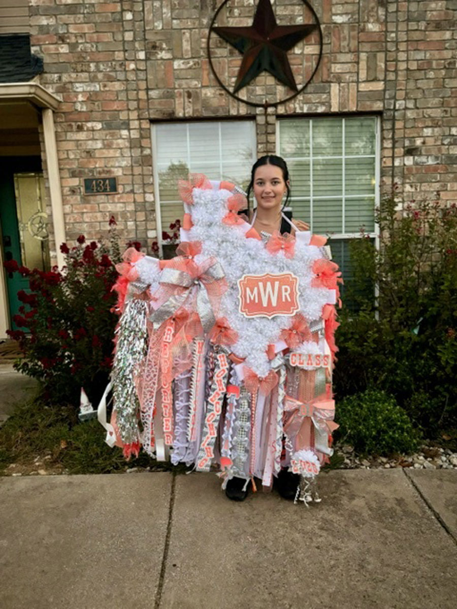 Hello,<br />
My daughter Madison Wolff from Krum Texas and her Texas mum! We made it ourselves!