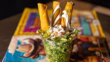 Drowning Taquitos, made by concesisonaires Tony and Terry Bednar, would be a delightful lunch or dinner at the State Fair of Texas.