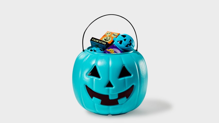 Teal Pumpkin bucket from CVS.